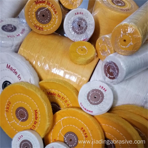 6x50 8x50 Yellow cotton buffing wheels for jewelry